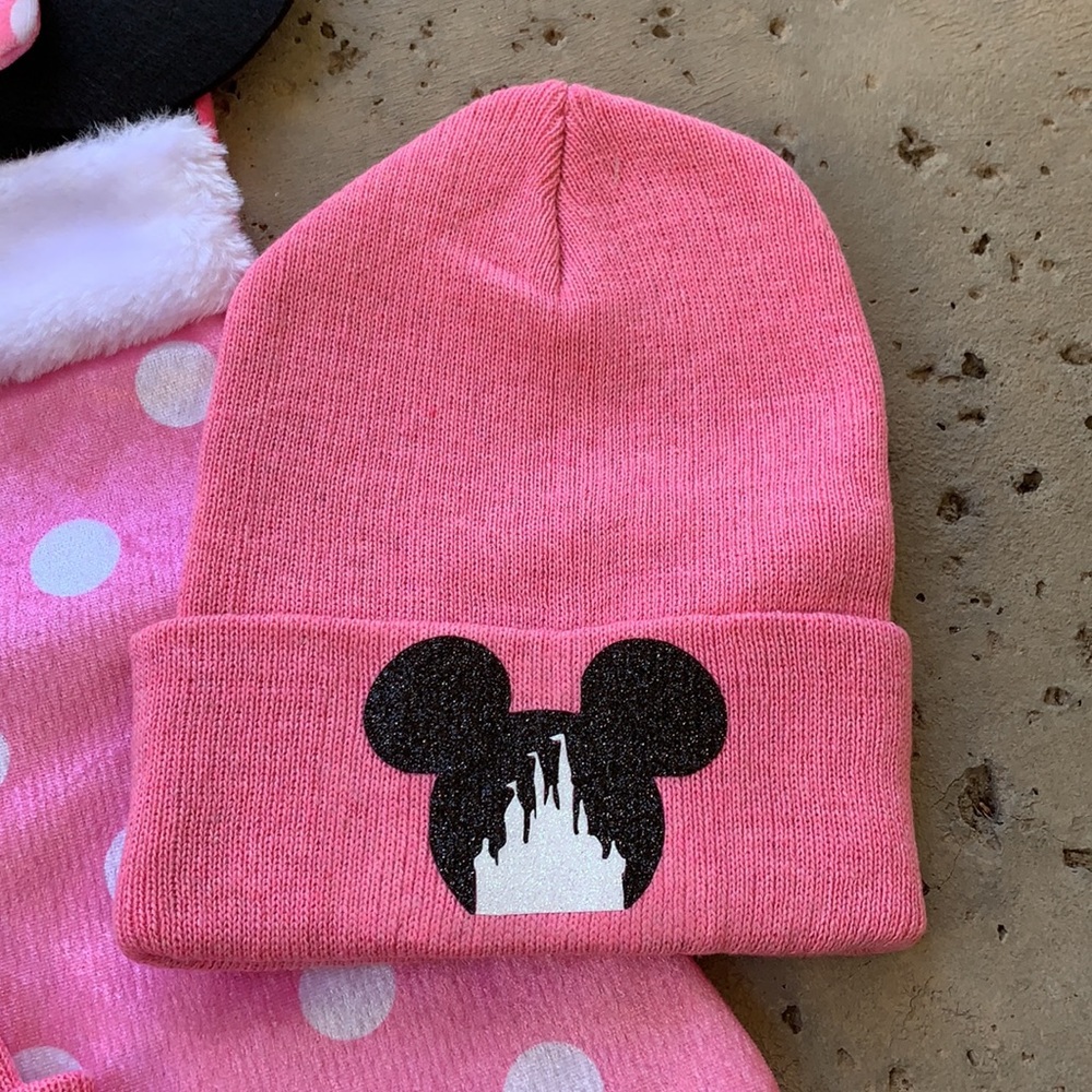 Disney Mickey Mouse Pink Beanies - Picture 1 of 2